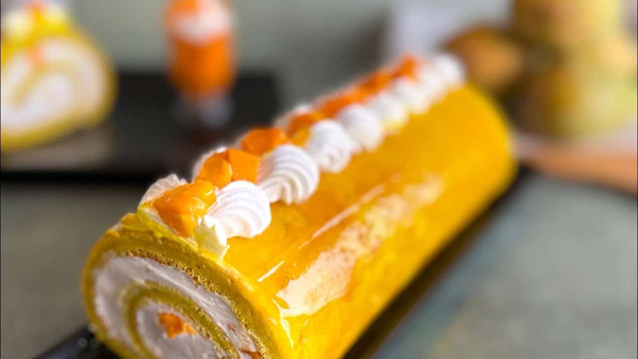 Mango Chantilly Swiss Roll Cake