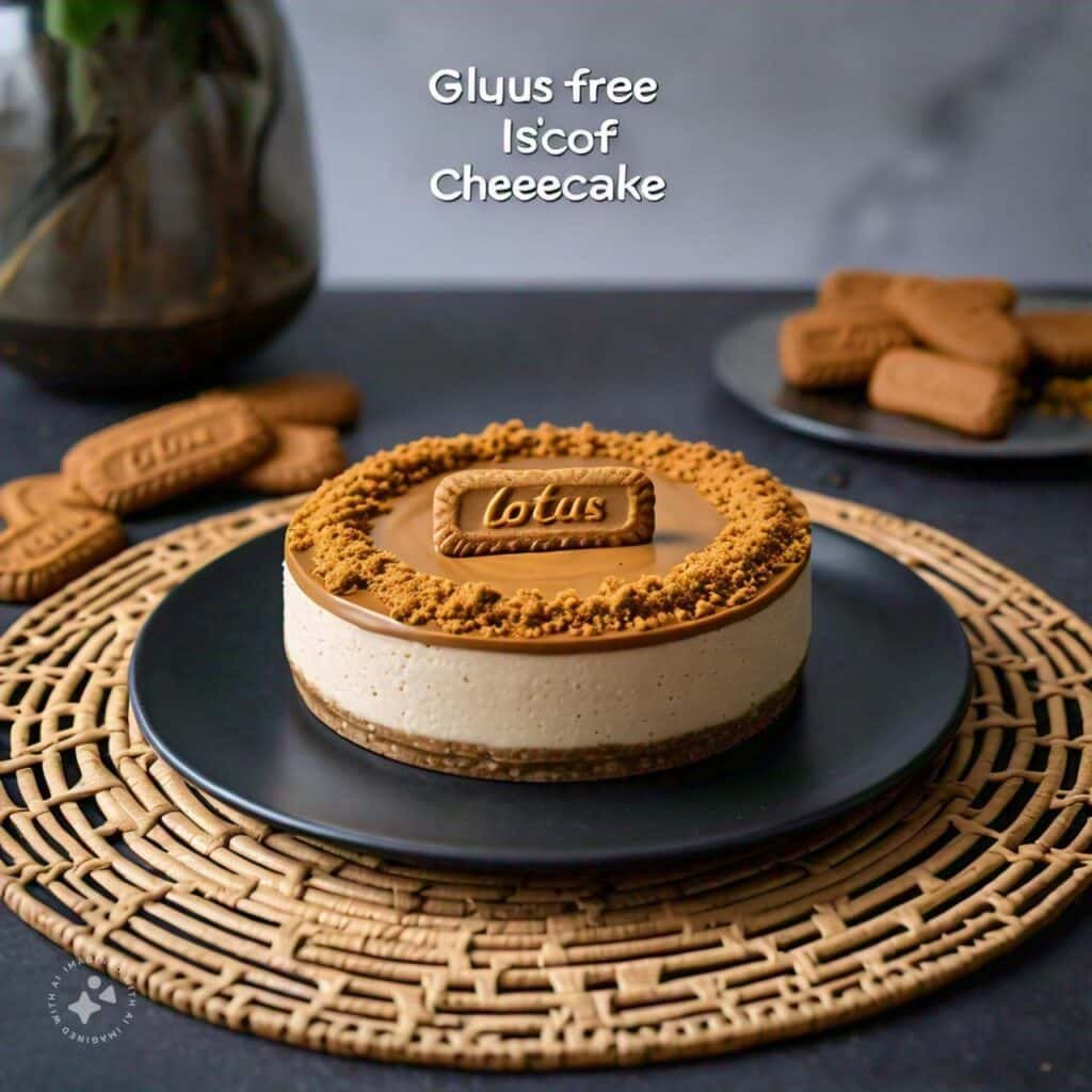 Gluten-free lotus biscoff cheesecake