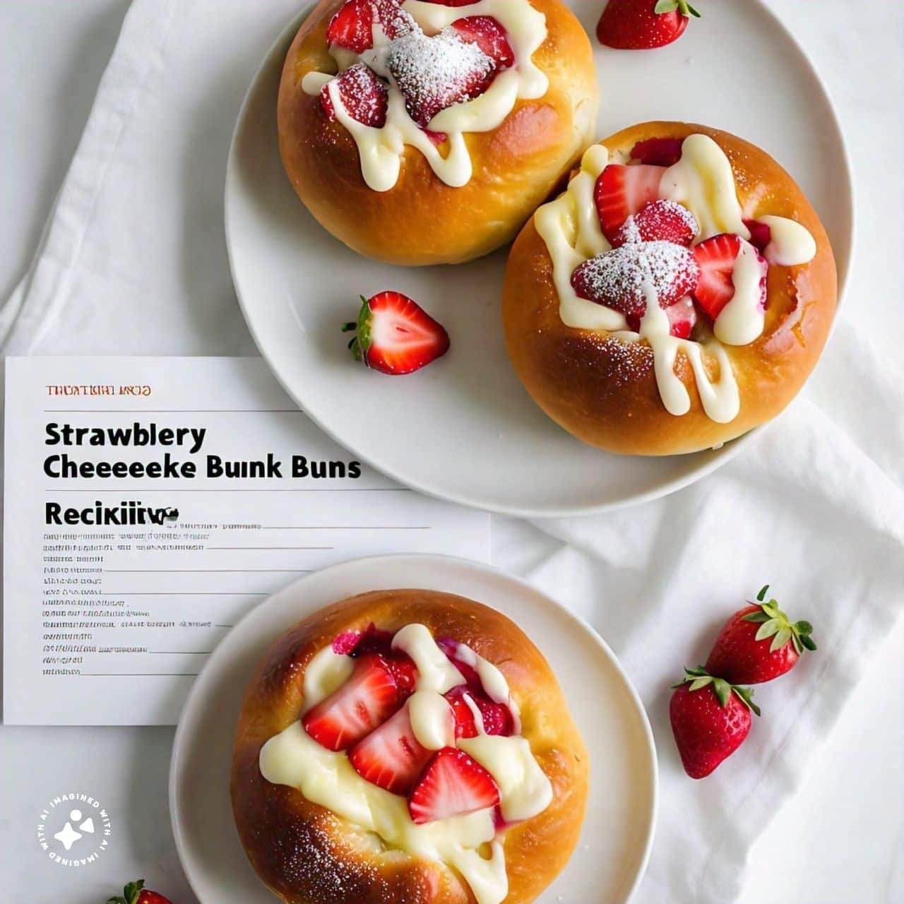 Strawberry Cheesecake Buns