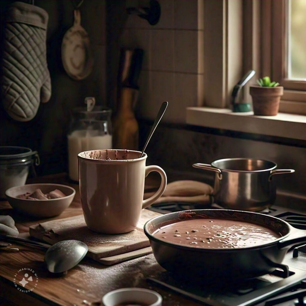 Making The Hot Cocoa Mug Cake