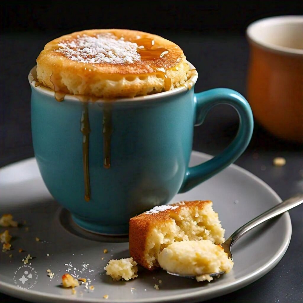 Making the Yummy Pancake Mix Mug Cake