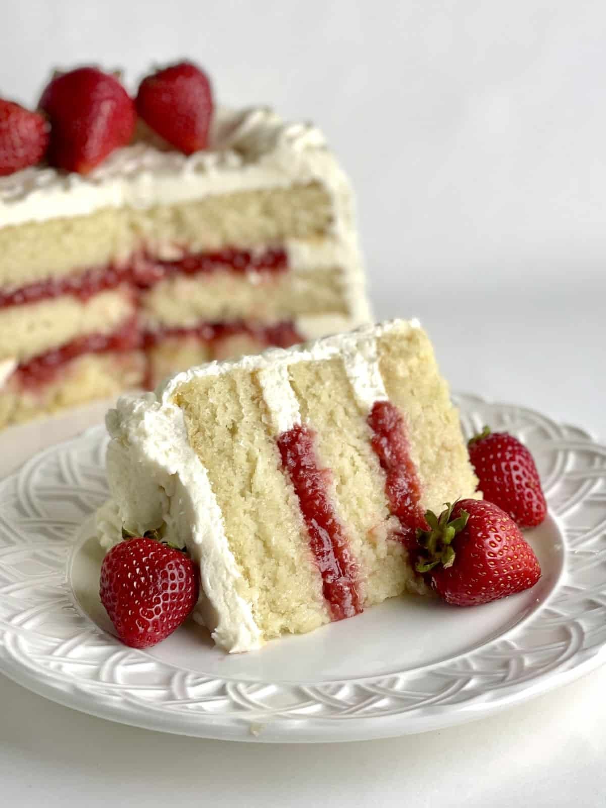 Cake with Strawberry Filling