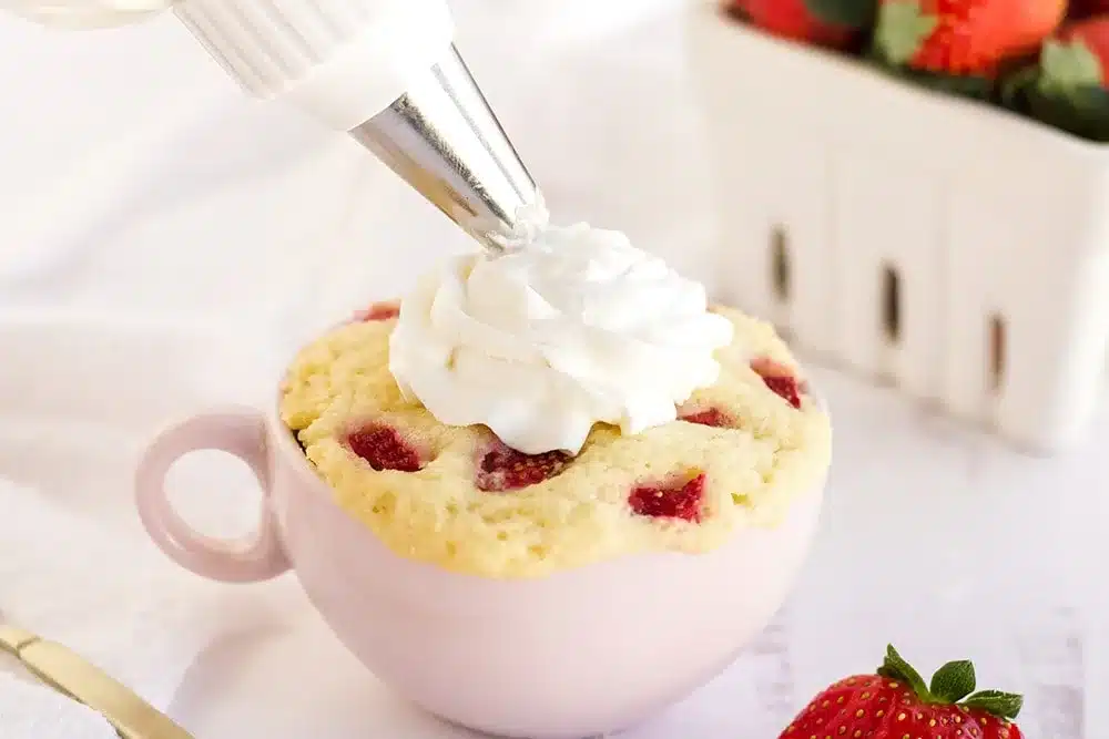 Easy Strawberry Mug Cake