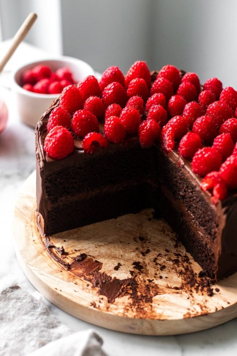 The Ultimate Chocolate Raspberry Fudge Cake
