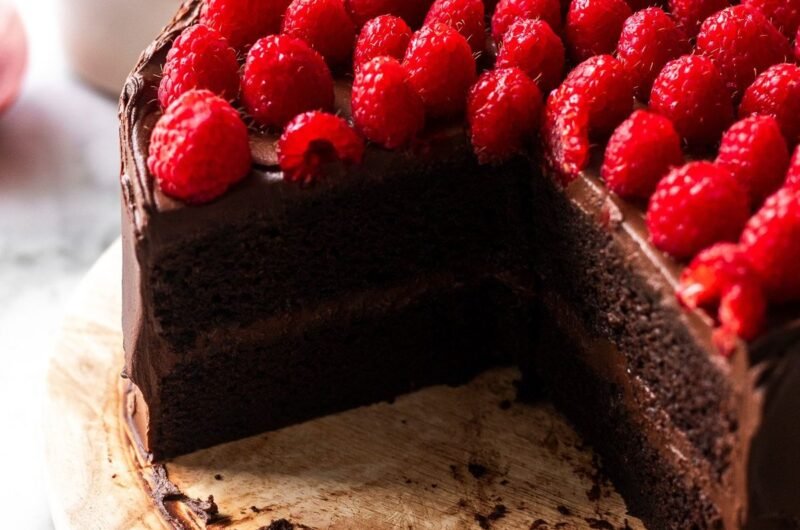 The Ultimate Chocolate Raspberry Fudge Cake