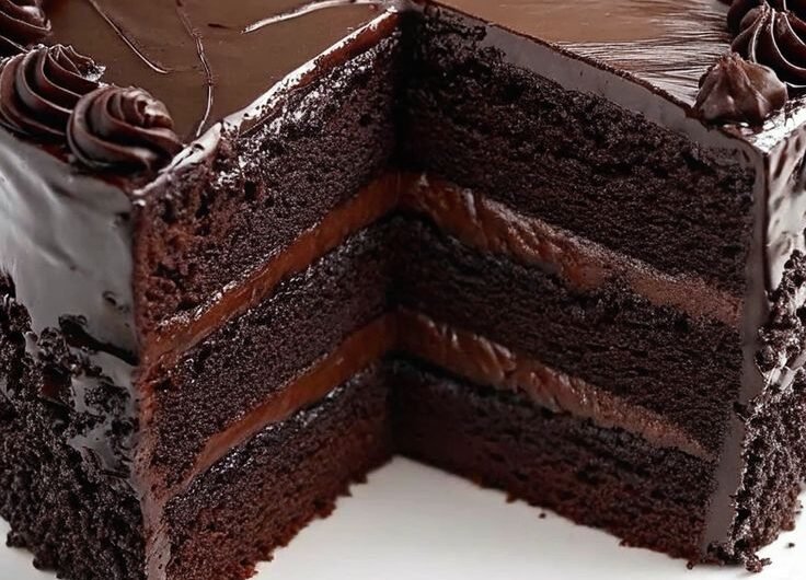 Easy and Moist Triple Chocolate Cake
