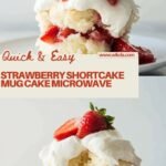 Strawberry shortcake mug cake