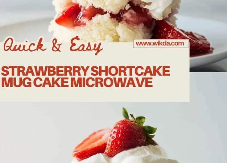 Strawberry shortcake mug cake